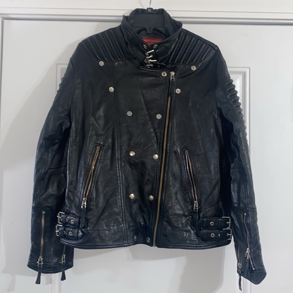 Black Motorcycle Jacket - Picture 2 of 8